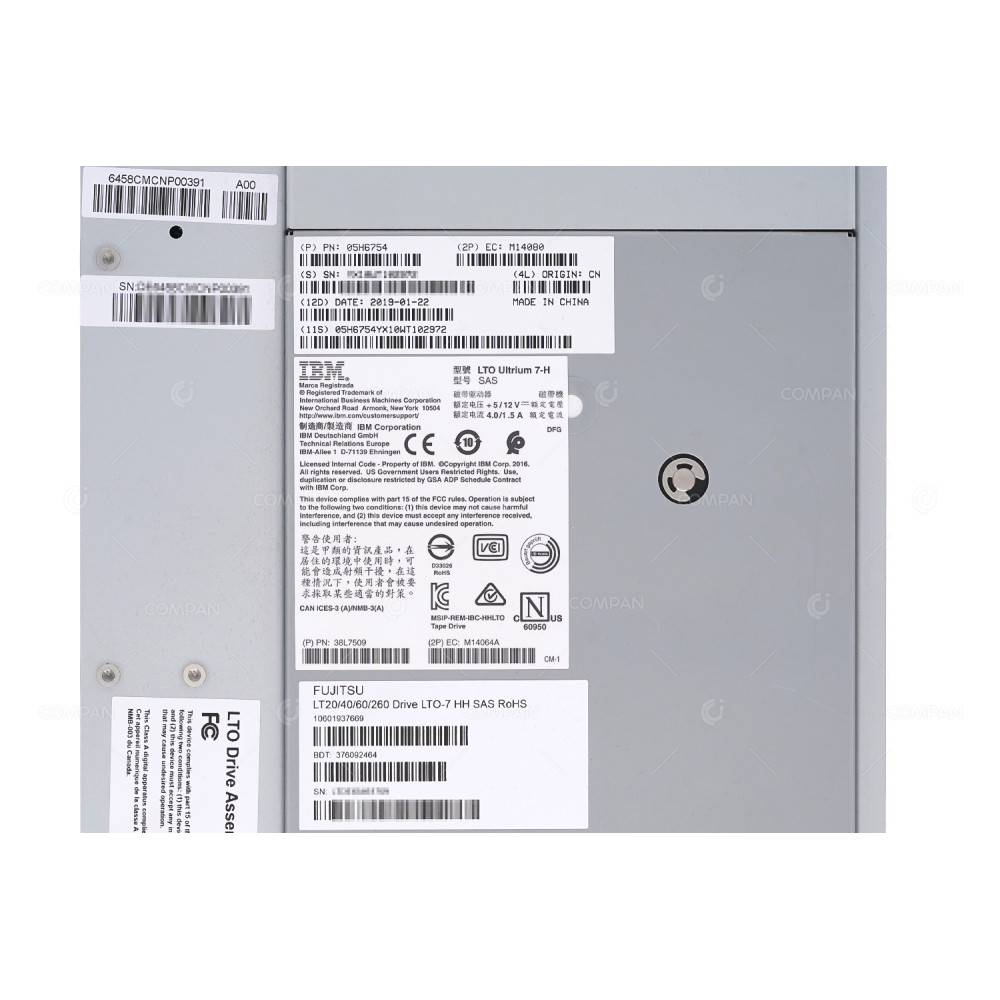 10601937669  FUJITSU ETERNUS ULTRIUM LTO7 HH 6GB SAS DRIVE